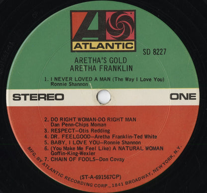 Aretha Franklin - Aretha's Gold (SD 8227) 1969 US Atlantic｜中古LP