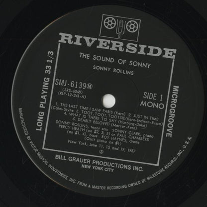 Sonny Rollins / ソニー・ロリンズ / The Sound Of Sonny (SMJ-6139(M))