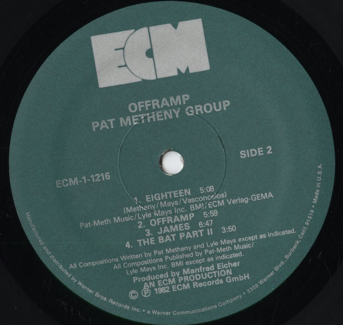 Pat Metheny / Offramp (ECM-1-1216) 1982 US ECM｜中古LP