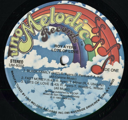 Roy Ayers - Lots Of Love (UM-8002) 1983 US Uno Melodic｜中古LP
