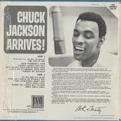 Chuck Jackson - Arrives! (MS667) 1968 US Motown｜中古LP