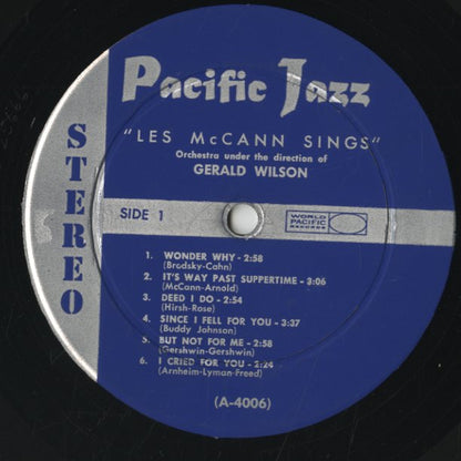 Les McCann – Les McCann Sings (STEREO-31) LP 1961 US Pacific Jazz | 中古LP