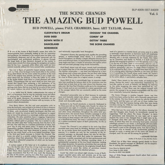 Bud Powell - The Scene Changes - The Amazing Bud Powell Vol.5 (BST84009) 1973 US Blue Note｜中古LP