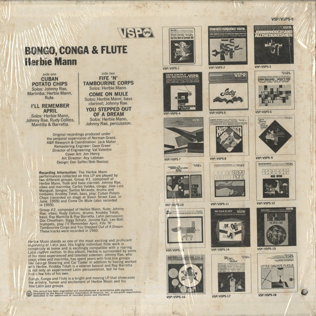 Herbie Mann / ハービー・マン / Bongo, Conga & Flute (VSP8)