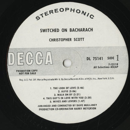 Christpher Scott / クリストファー・スコット / Switched-On Bacharach (DL75141)