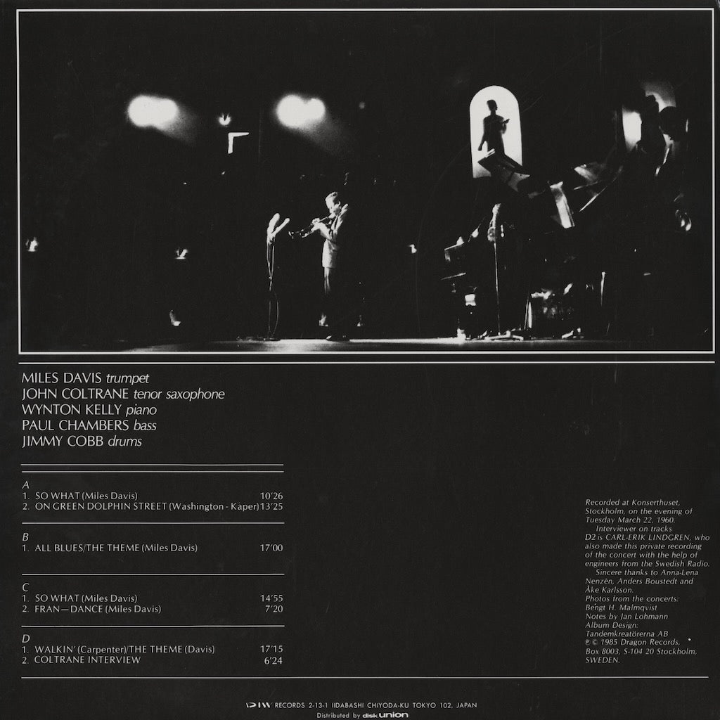 Miles Davis & John Coltrane / マイルス・デイヴィス / Live In Stockholm 1960 -2LP (DIW25006/7)