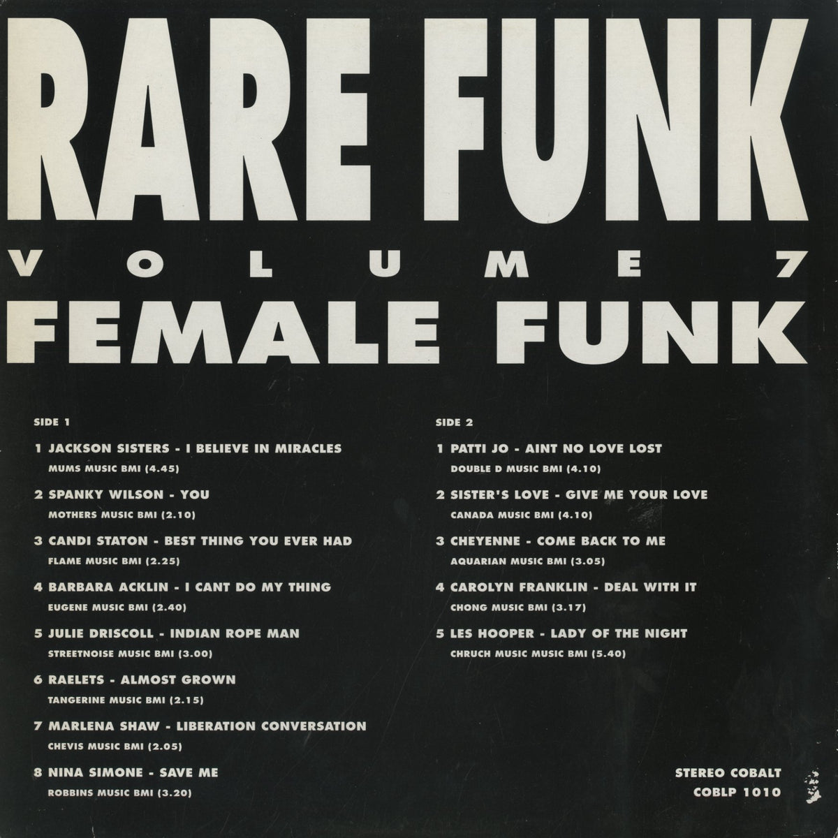 V.A./ Rare Funk Volume 7 - Female Funk (COBLP 1010)