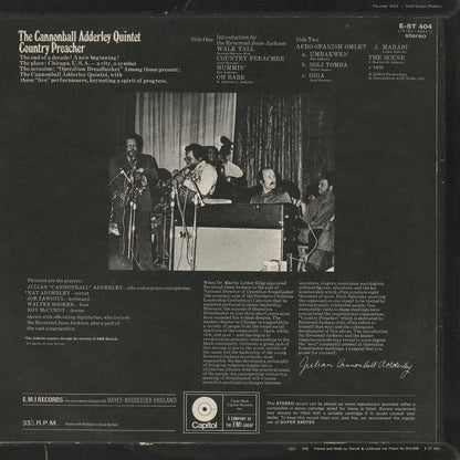 Cannonball Adderley / キャノンボール・アダレイ / Country Preacher (E-ST404)