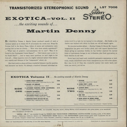 Martin Denny / マーチン・デニー / Exotica Vol. II (LST7006)- STEREO Black Label
