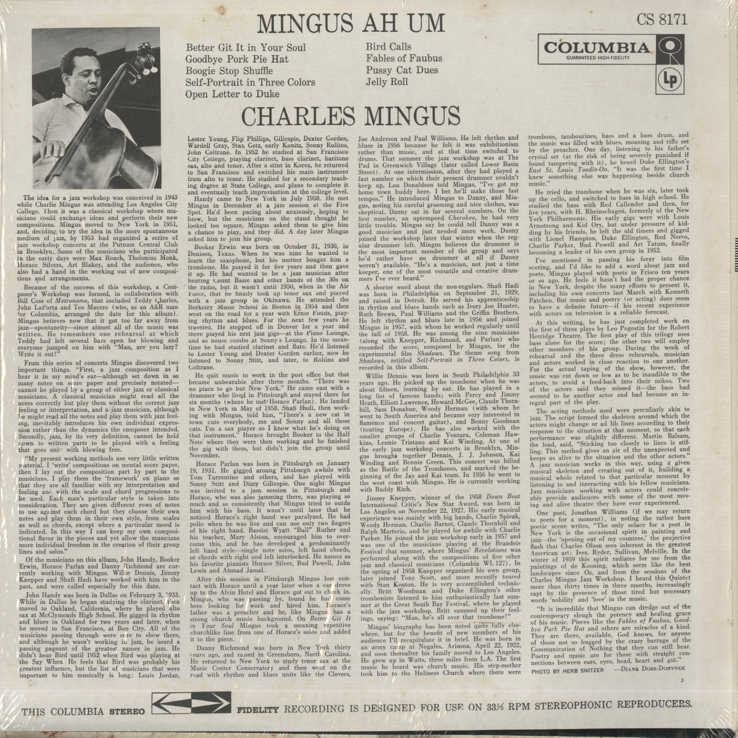 Charles Mingus / チャールズ・ミンガス / Mingus Ah Um (CS8171)