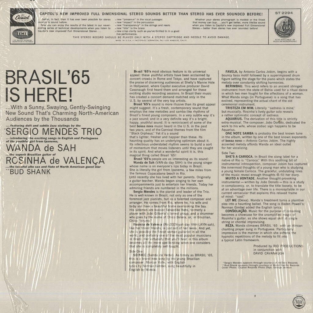 Wanda De Sah / ワンダ・ヂ・サー / Brasil 65' (ST-2294)