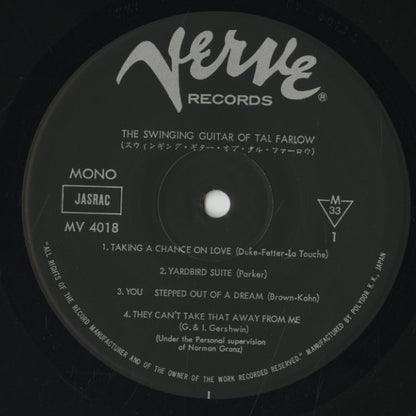 Tal Farlow / タル・ファーロウ / The Swinging Guitar of Tal Farlow (MV-4018)