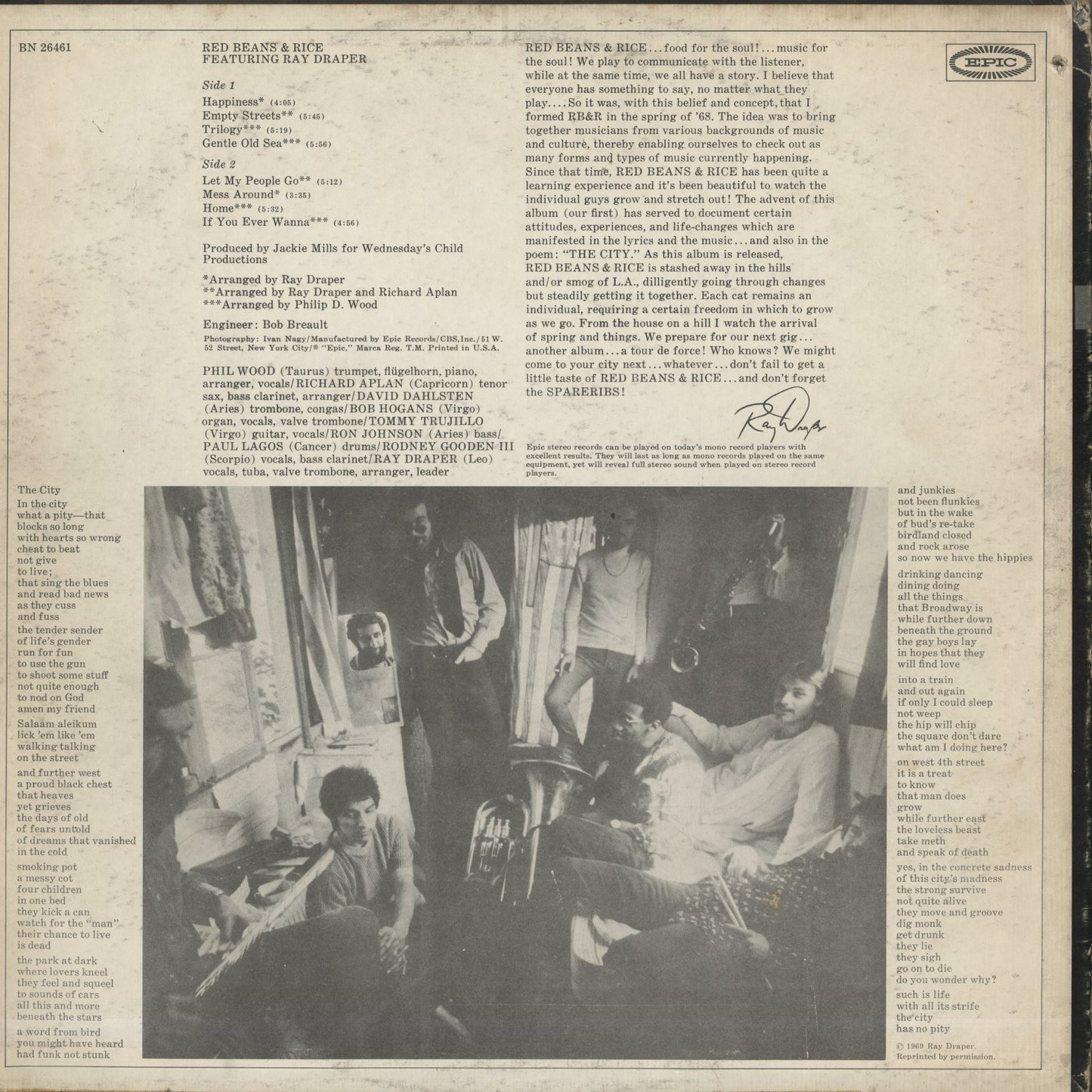 Ray Draper / レイ・ドレイパー / Red Beans & Rice (BN26461)