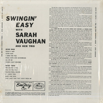 Sarah Vaughan / サラ・ヴォーン / Swingin' Easy (MG36109)