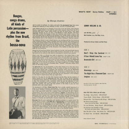 Sonny Rollins - What's New (RGP-1161) LP 1976 JPN RCA｜中古LP back