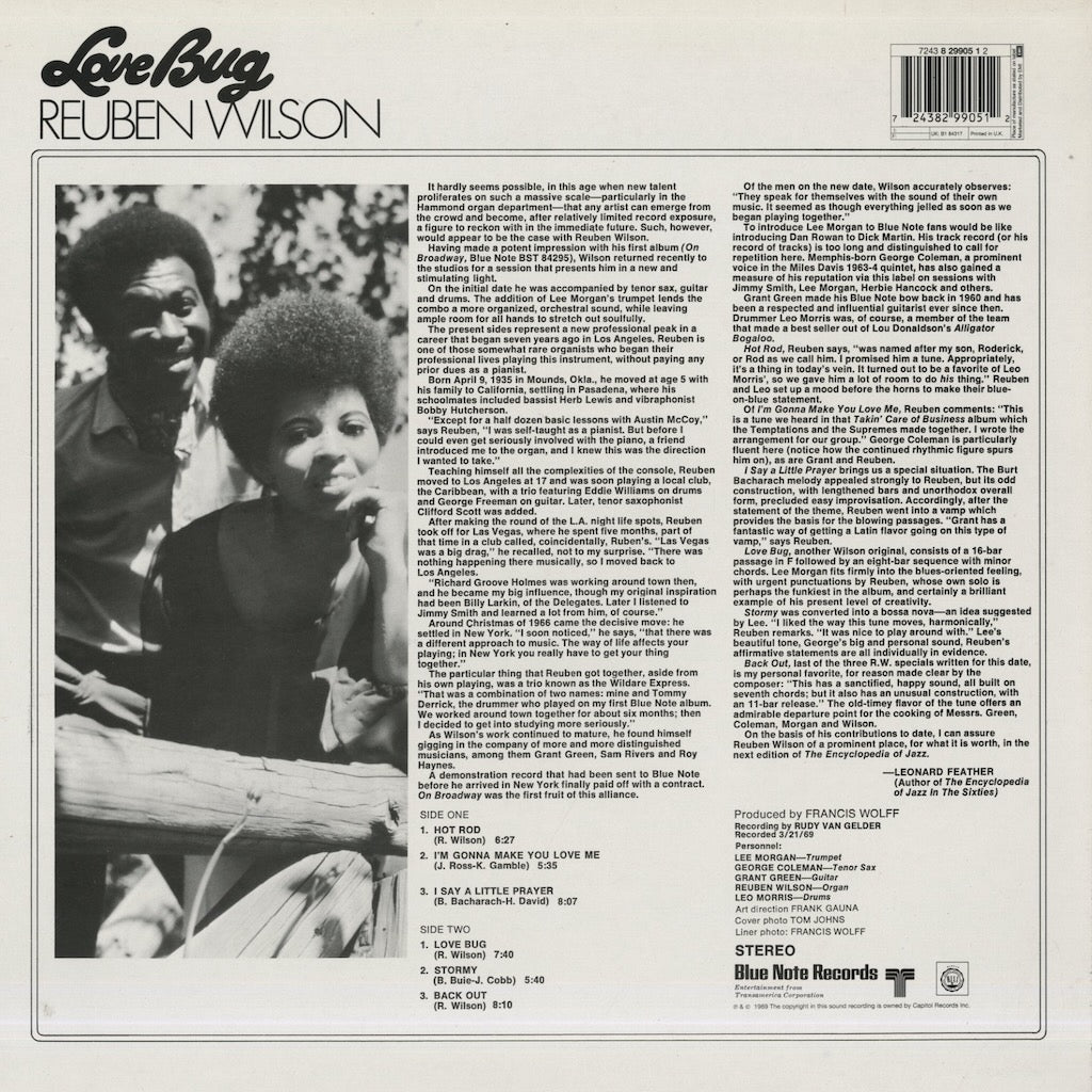 Reuben Wilson / リューベン・ウィルソン / Love Bug (7243 8 29905 1 2)