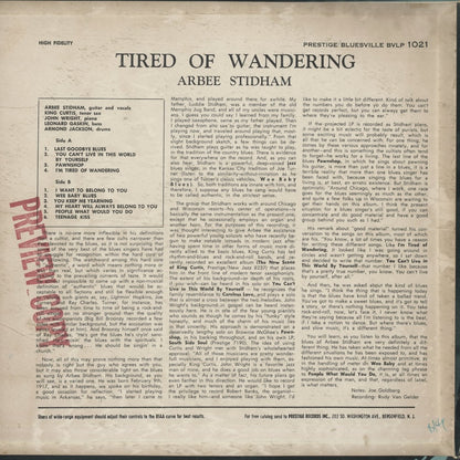 Arbee Stidham / アービー・スティッドハム / Tired Of Wandering (BVLP1021)