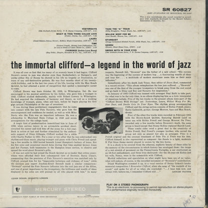 Clifford Brown / クリフォード・ブラウン / Remember Clifford (SR60827)