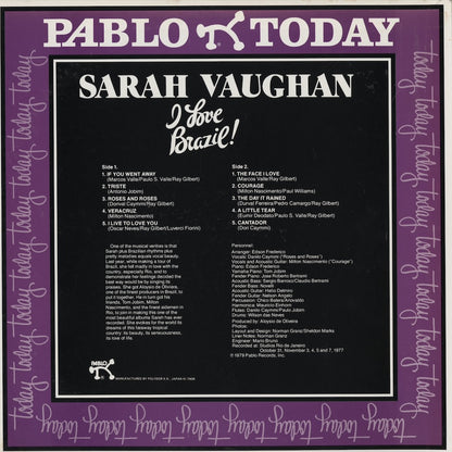 Sarah Vaughan / サラ・ヴォーン / I Love Brazil! (MTF-1601)