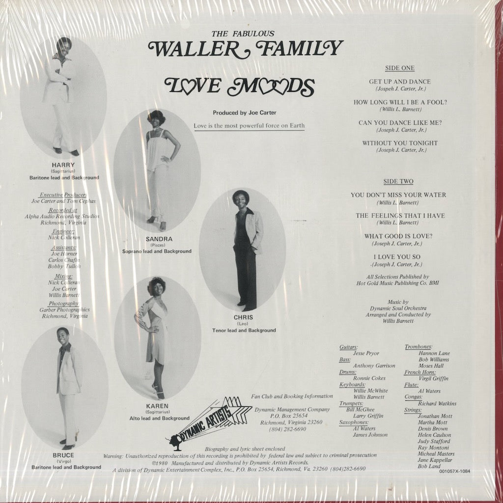 The Fabulous Waller Family / ファビュラス・ウォーラー・ファミリー / Love Moods (DA1010)