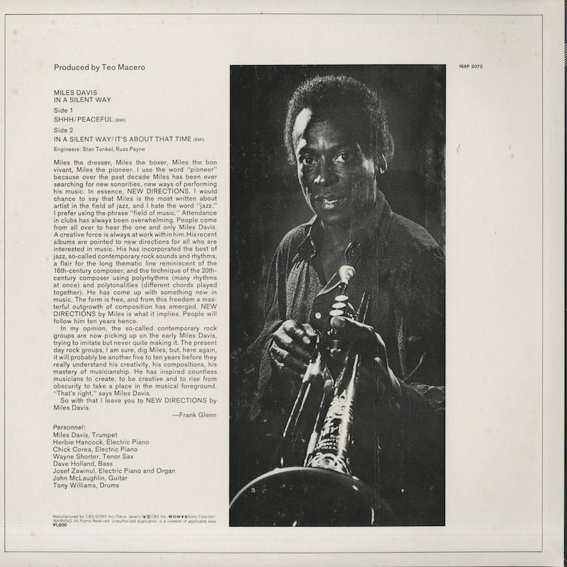 Miles Davis / マイルス・デイヴィス / In A Silent Way (18AP 2075)