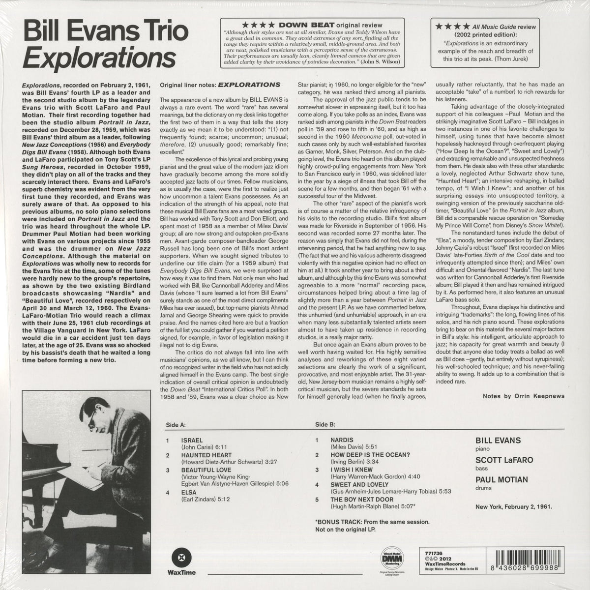 Bill Evans / ビル・エヴァンス / Explorations (180g)