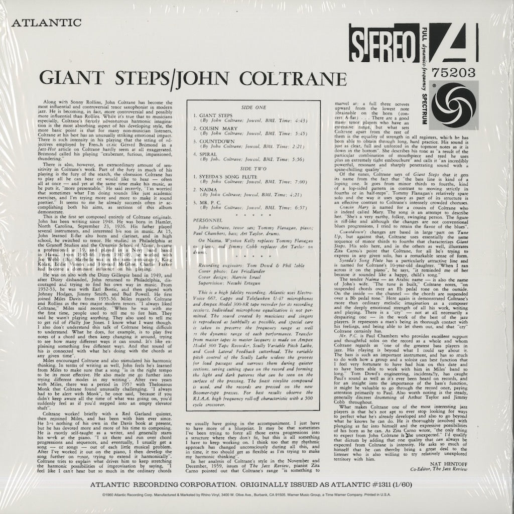 John Coltrane / ジョン・コルトレーン / Giant Steps -2002 US Reissue