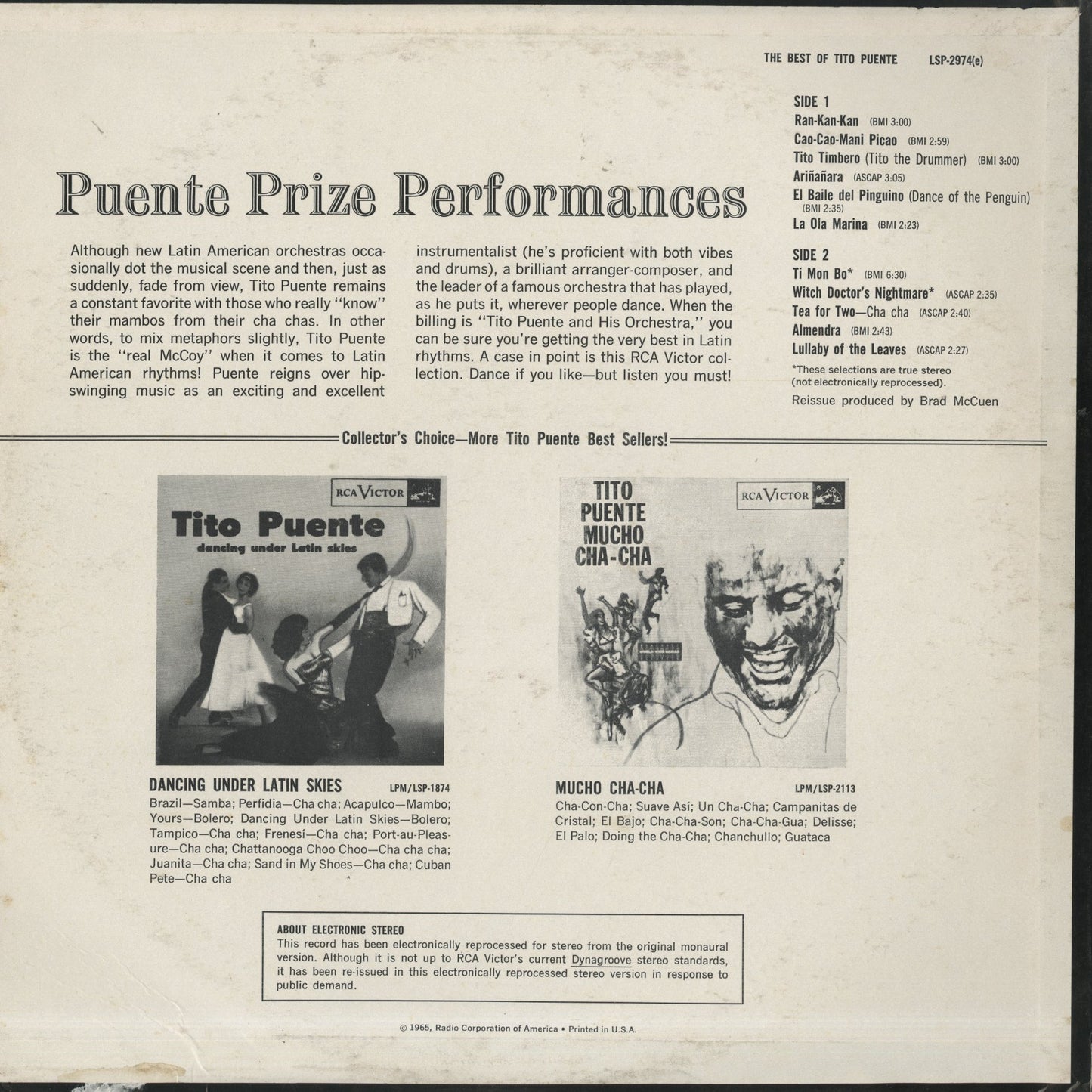 Tito Puente / ティト・プエンテ / The Best Of (LSP2974)