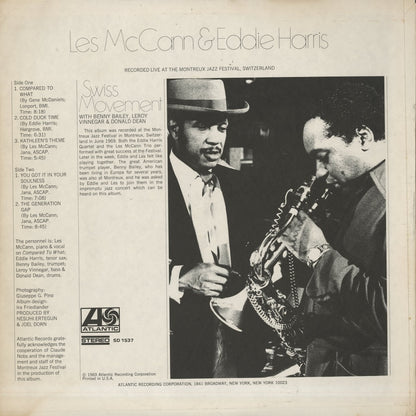 Les McCann & Eddie Harris / レス・マッキャン & エディ・ハリス / Swiss Movement (SD 1537)