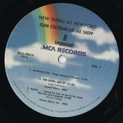 John Coltrane / Archie Shepp - New Thing At Newport (MCA 29019) LP 1980 US Impulse-MCA｜中古LP