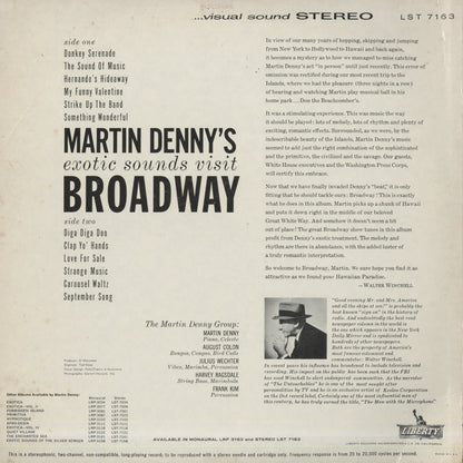 Martin Denny / マーチン・デニー / Exotic Sounds Visit Broadway (LST 7163)