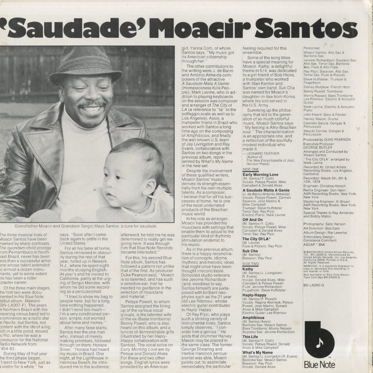 Moacir Santos / モアシル・サントス / Saudade (BN LA260 G)