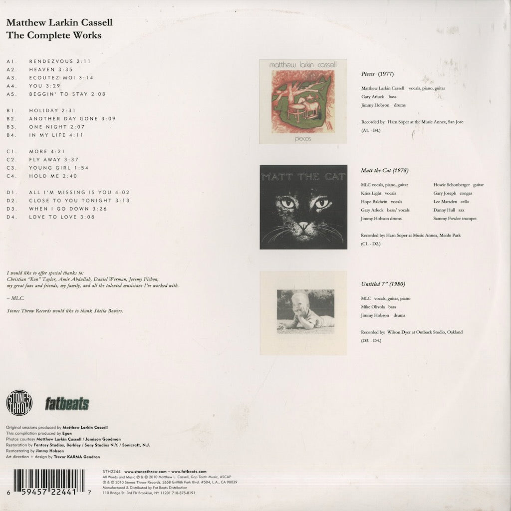 Matthew Larkin Cassell / マシュー・ラーキン・カッセル /  The Complete Works -2LP (STH 2244)