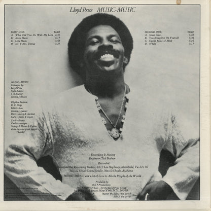 Lloyd Price / ロイド・プライス / Music-Music (LPG-001LP)
