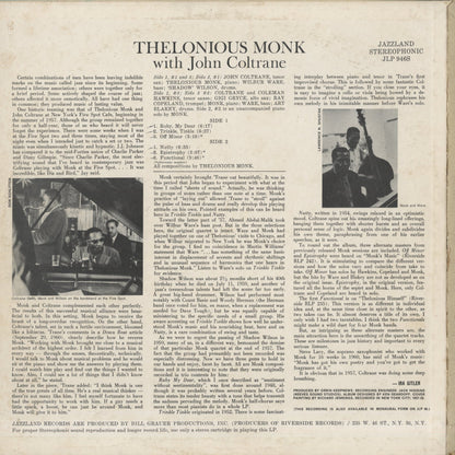 Thelonious Monk / セロニアス・モンク / With John Coltrane (JLP946S)