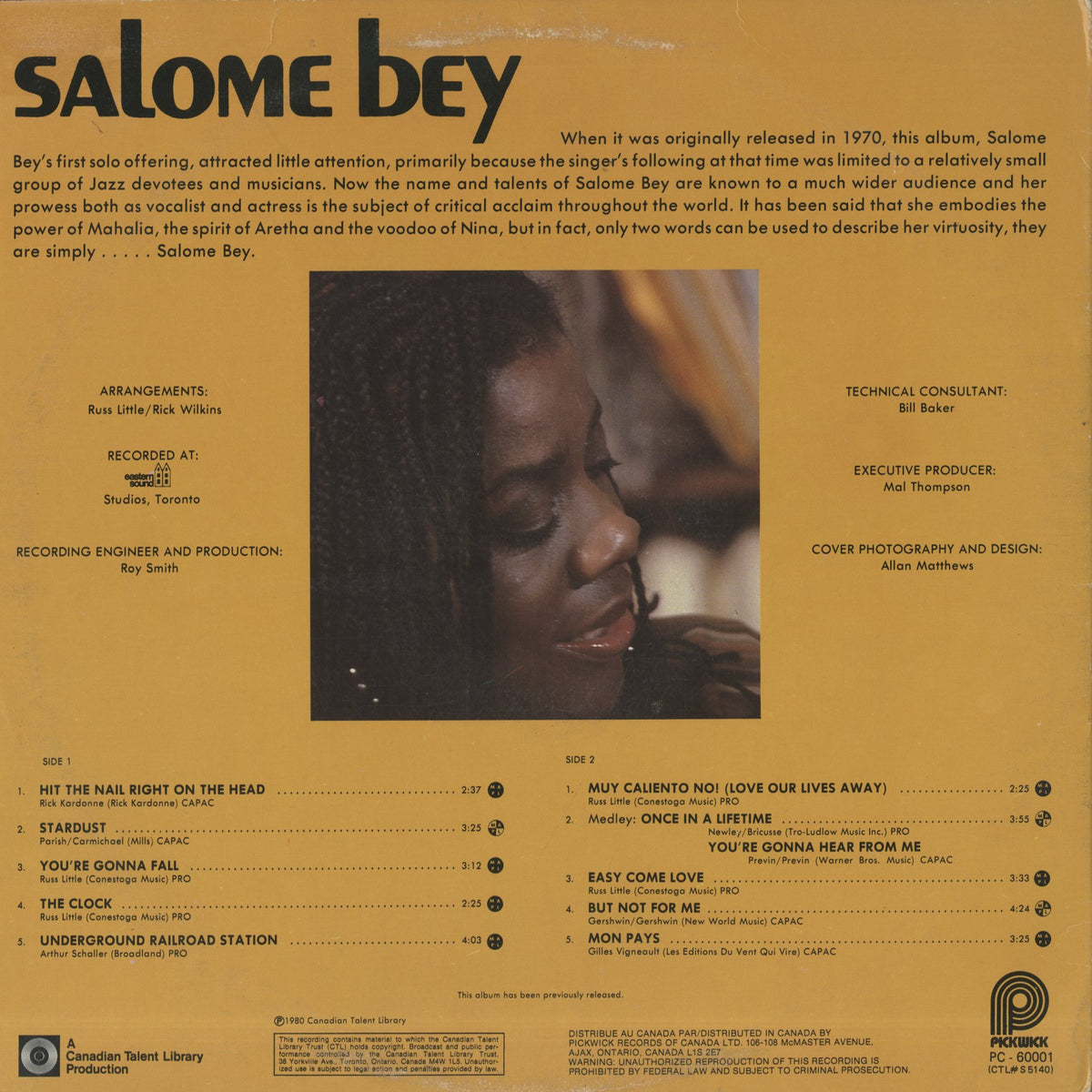 Salome Bey / サロメ・ベイ / 1970 (PC-60001)