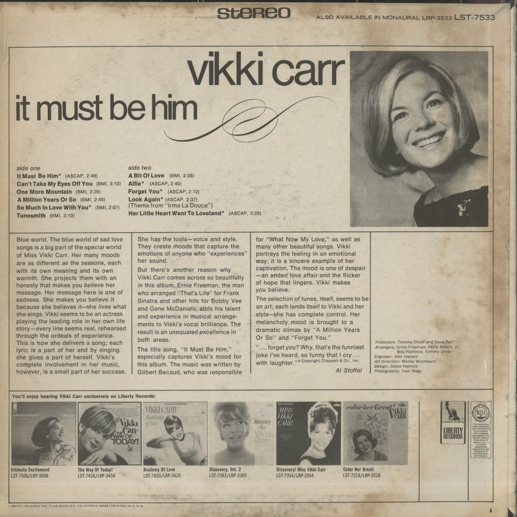 Vikki Carr / ヴィッキー・カー / It Must Be Him (LST7533)