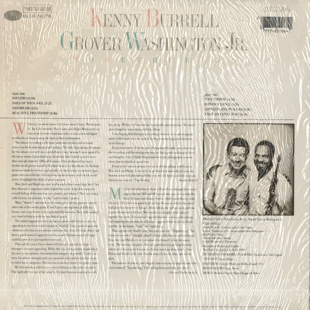 Kenny Burrell - Grover Washington JR./ ケニー・バレル - グローヴァー・ワシントン JR./ Togethering (BT85106)
