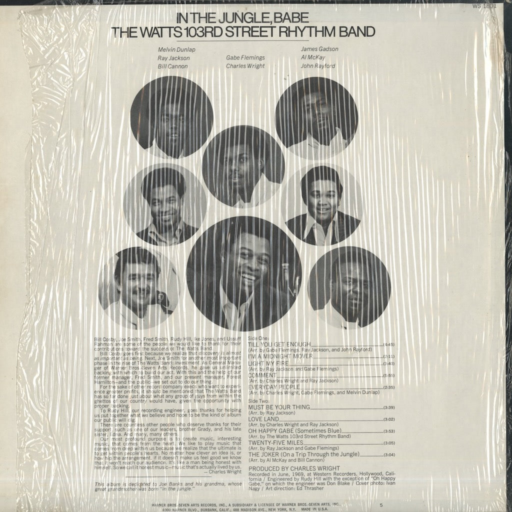 The Watts 103rd Street Rhythm Band / ワッツ 103rd ストリート・リズム・バンド / In The Jungle Babe (WS 1801)