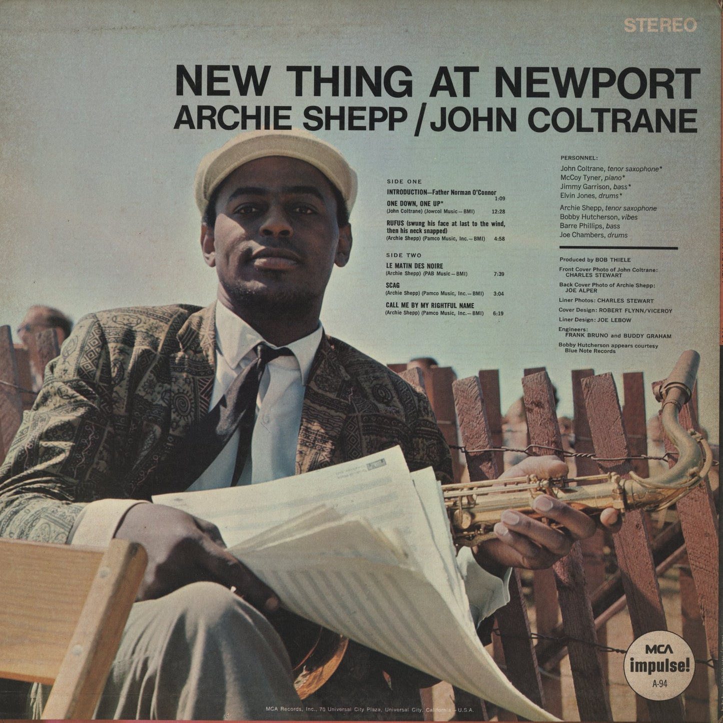 John Coltrane / Archie Shepp - New Thing At Newport (MCA 29019) LP 1980 US Impulse-MCA｜中古LP