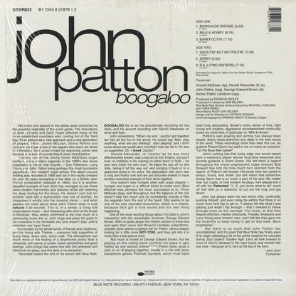 John Patton / ジョン・パットン / Boogaloo (B1 7243 8 31878 1 2)