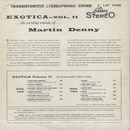 Martin Denny - Exotica Vol. II (LST7006) 1960 US Liberty STEREO｜中古LP
