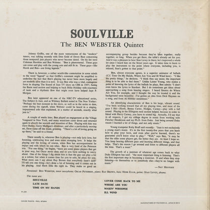 Ben Webster / ベン・ウェブスター / Soulville (MV2583)