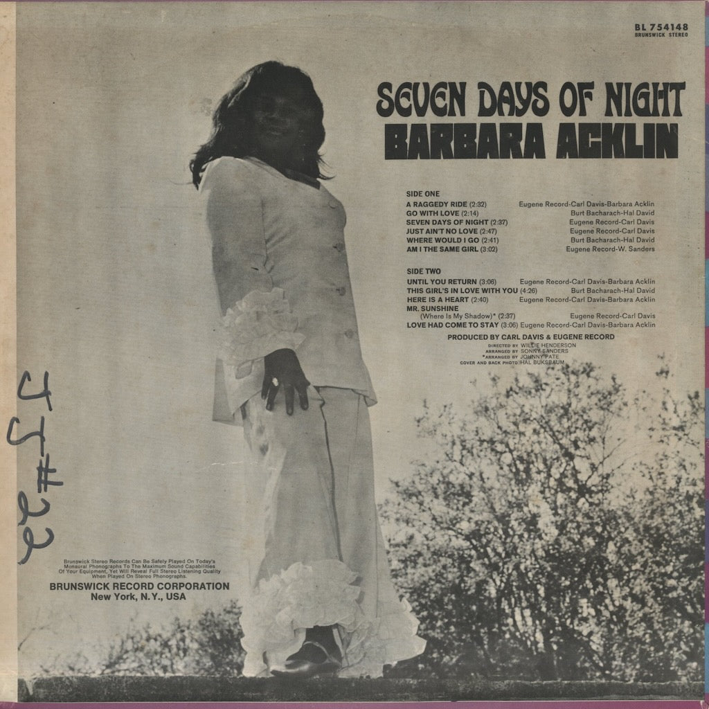 Barbara Acklin / バーバラ・アクリン / Seven Days Of Night (BL 754148)