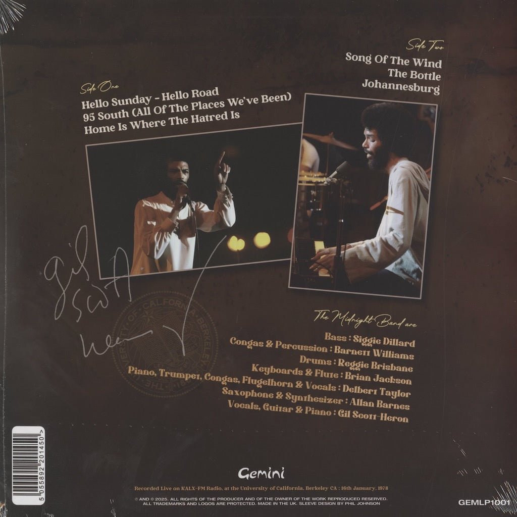 Gil Scott-Heron - Live In Berkeley 1978 KALX-FM LP EU｜新品LP