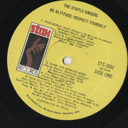 The Staple Singers / ステイプル・シンガーズ / Be Altitude: Respect Yourself (STS 3002)