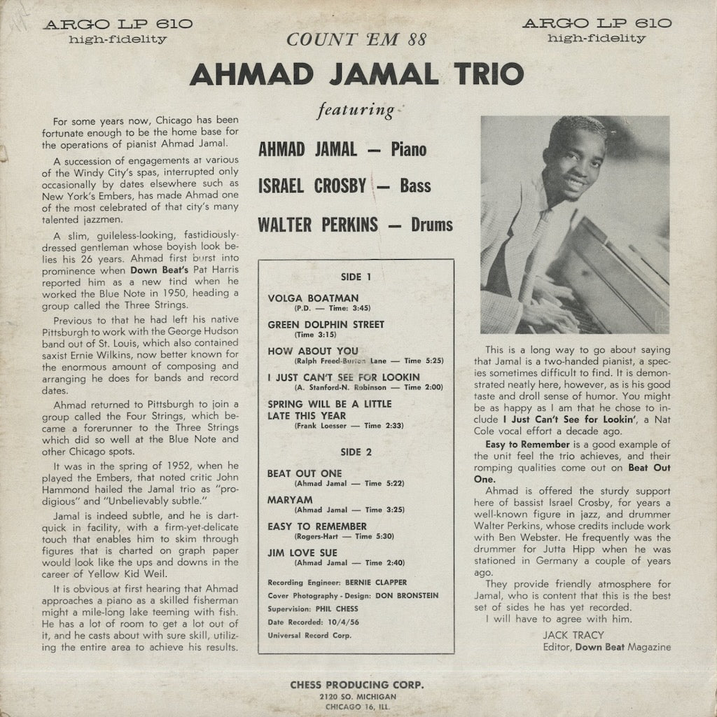 Ahmad Jamal / アーマド・ジャマル / Count 'Em 88 (LP610)