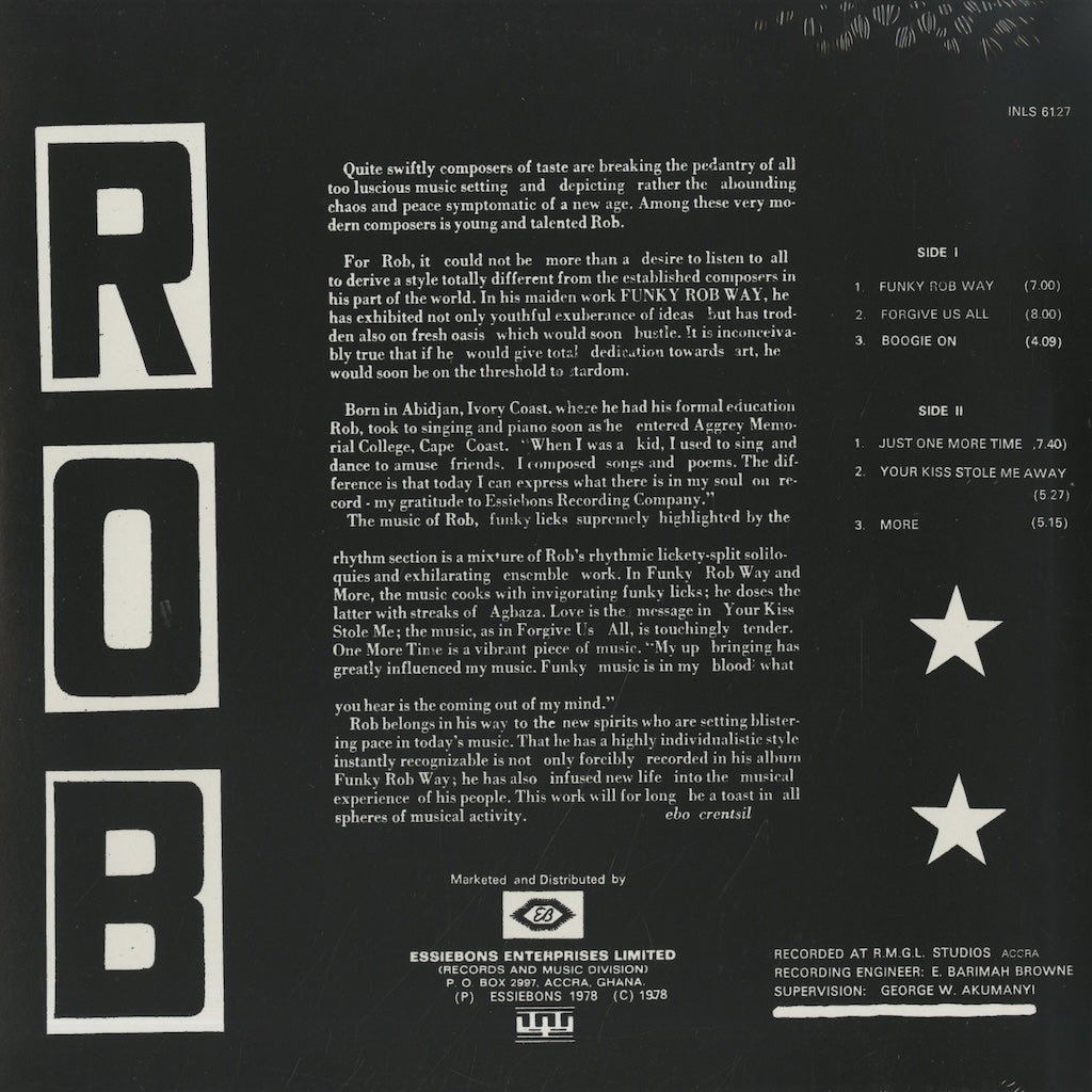 Rob – Rob (1977) (MRBLP166) LP 2019 UK Mr Bongo｜新品LP