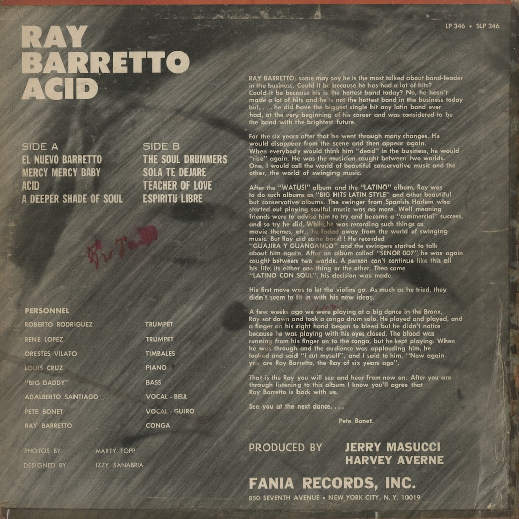 Ray Barretto / レイ・バレット / Acid (SLP346)