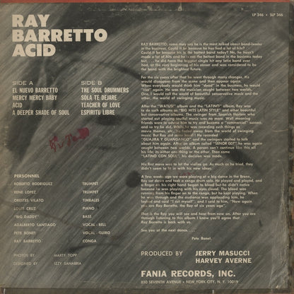 Ray Barretto / レイ・バレット / Acid (SLP346)
